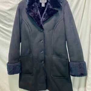 INC International Concepts Black Teddy Jacket